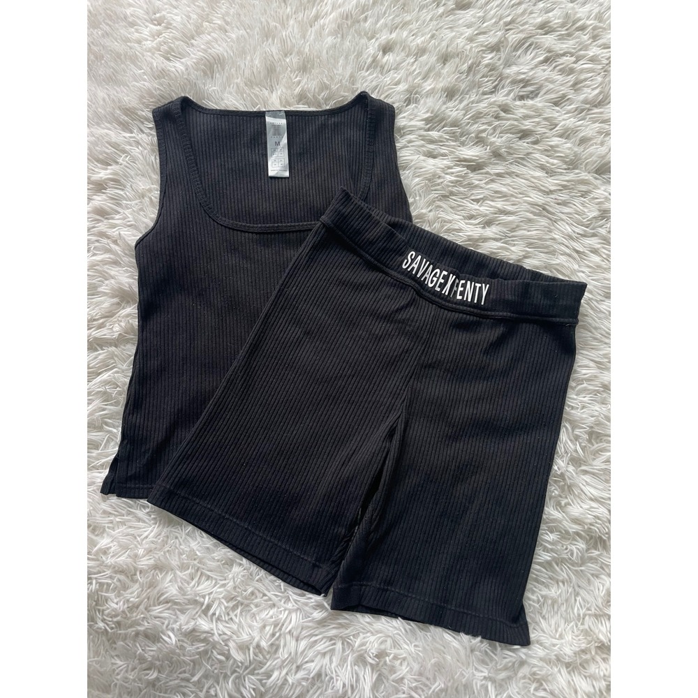 Savage X Fenty Heavy Rib Tank and Biker Short Set